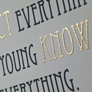 Hand Engraved Oscar Wilde Birthday Quote Greeting Card