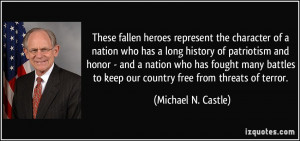 heroes represent the character of a nation who has a long history ...
