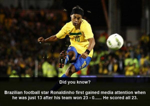 Ronaldinho! My favorite player of all time.