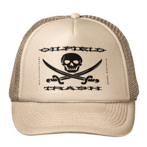 Oil Field Trash,Skull & Crossbones,Oil,Pirate Mesh Hats