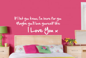 1D One Direction Little Things Lyrics Wall Sticker Quote