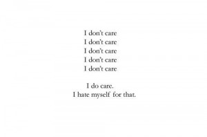 care, hate, i dont care, idc, myself, typography