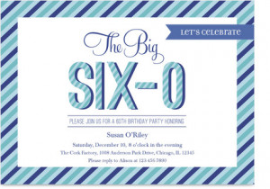 cardstore.comBig Six O Birthday Invitation,