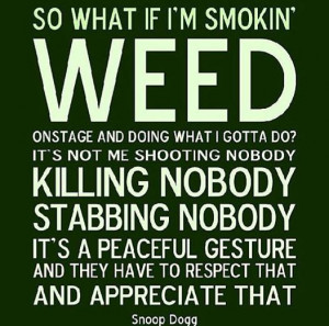 Snoop Dogg Weed Smoking Quote
