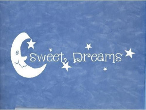 VINYL QUOTE - SWEET DREAMS with moon and stars-buy any 2 quotes and ...