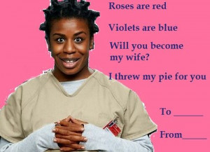 Orange is the new black valentine