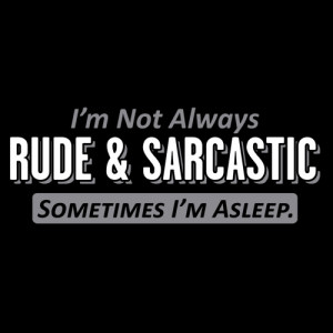 The I’m Not Always Rude And Sarcastic, Sometimes I’m Asleep T ...