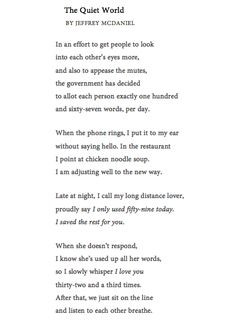 ... thirty times. A beautiful poem reminiscent of something very