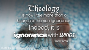 Theology is now little more than a branch of human ignorance. Indeed ...