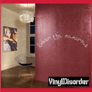 Savor the memories Wall Quote Mural Decal