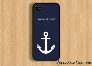 Iphone 5 case white anchor on blue text word quote iphone 4 case ...