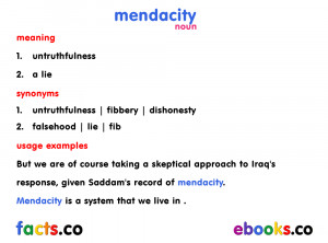 mendacity meaning | synonyms | definition