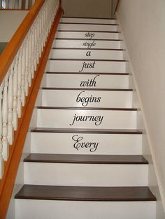 Decorate Stairs, Stair Quotes, Basement Stairs, Stairs With Quotes ...