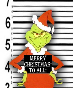 The Grinch Arrested Christmas Wallpaper