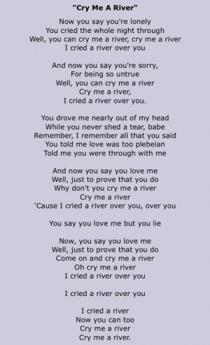 Michael Buble - Cry Me A River im trying to learn this song