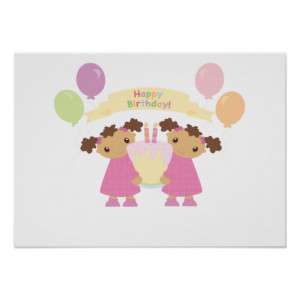 african_american_twin_birthday_poster ...