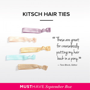Doubling as a cute bracelet, we love these Kitsch hair ties .