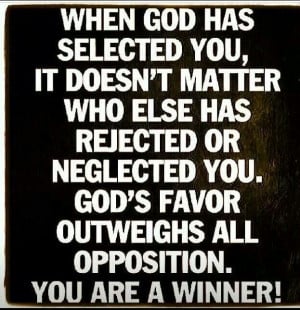 God's favor