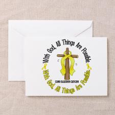 God Religious Spiritual Cross Inspirational Ribbon Greeting Cards