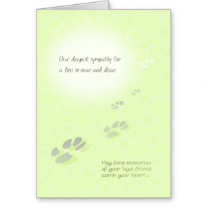 Pet Loss Sympathy -Vet - Pawprints Card