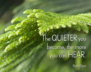 The Quieter You Become - Ram Dass I nspirational Quote ...