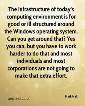 Mark Hall - The infrastructure of today's computing environment is for ...