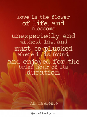 Unexpected Love Quotes And Sayings D.h. lawrence great love quote