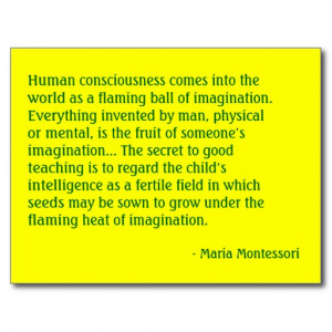 Maria Montessori Quote No. 4 Post Card
