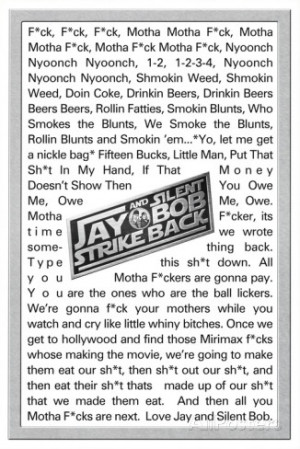 Jay and Silent Bob Strike Back Quotes POSTER FUNNY pot Poster