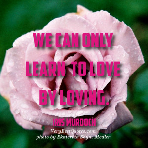 Love quotes, We can only learn to love by loving.