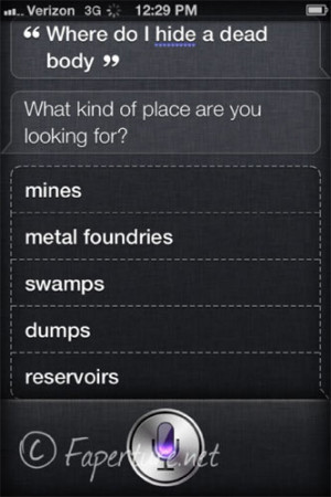 Apple iPhone 4S' Siri says the oddest things