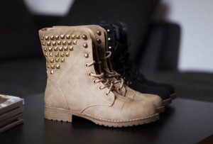 ... boots #studded boots #fashion boots #biker boots #studs #spikes