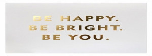 Bright Gold Happy Quote Facebook Covers