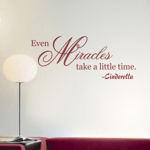 Download Cinderella Quote - Even Miracles Take A Little Time - Fairy ...