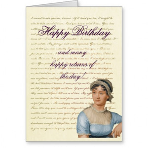 Jane Austen Quote Write your own Birthday Card