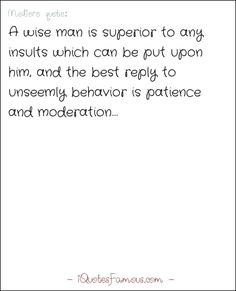 Famous wisdom quotes - Moliere - A wise man is superior to any insults ...