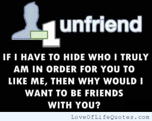 Unfriending people on Facebook