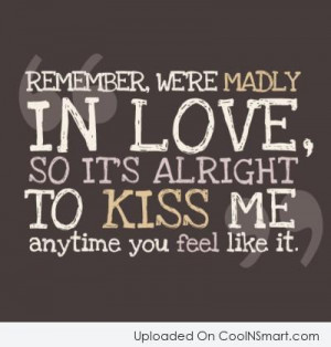 Kiss Quotes, Sayings about kissing