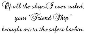 Friendship Sayings Nautical Unmounted Rubber Stamps Sailing Set Quotes 