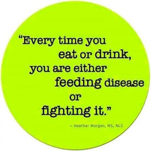 Feeding disease it fighting it