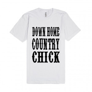 ... Home Country Chick Yellow Country Western Southern Sayings Girls Shirt
