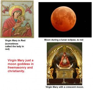 Virgin Mary the goddess of the lunar eclipse