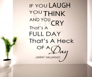 Jimmy Valvano Vinyl Decal If You Laugh you Think and you Cry, That's a ...