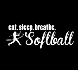 Eat Sleep Breathe Softball Adult Black T-shirt New Sizes S-2X FREE ...