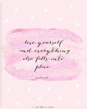 Love Inspirational Quote, Watercolor Art Print, Pink Watercolor ...