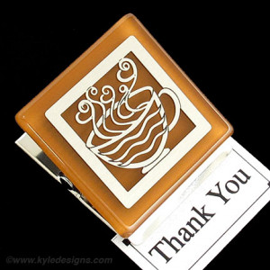 Coffee Magnetic Clip - Choose any color on this unique thank-you gift.