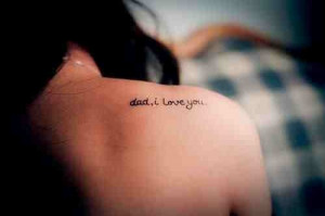 dad i love you #tattoo #dad #love #father and daughter #cute