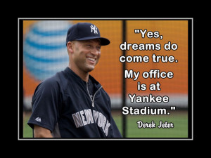 Baseball Poster Derek Jeter Yankees Photo Quote Wall Art Print 5x7 ...