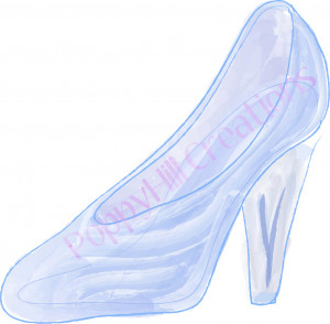 Cinderella Glass Slipper Drawing Cinderella's glass slipper