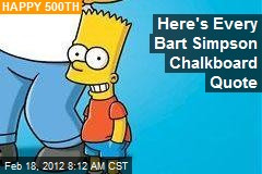 Here's Every Bart Simpson Chalkboard Quote